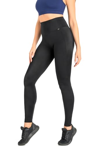 Teyli Damen Sport Leggings Yoggi Schwarz XL von Teyli