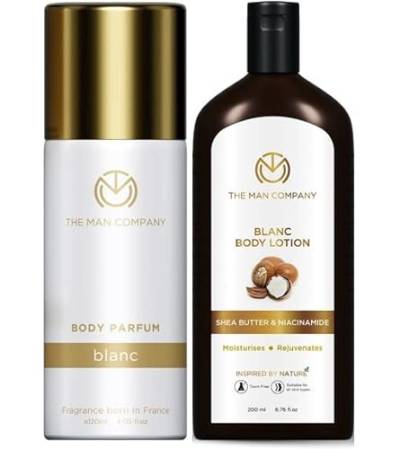 The Man Company Premium Fragrance Duo | Blanc Body Spray - 120ml & Blanc Body Lotion - 200ml | No Gas Deodorant for Men | 24-Hour Long Hydration | Gift For Him - Set of 2 von The Man Company