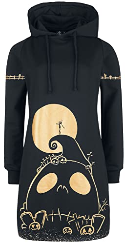 The Nightmare Before Christmas Jack Skellington - Skull Frauen Mittellanges Kleid schwarz XL von The Nightmare Before Christmas