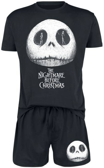 The Nightmare Before Christmas Jack and Sally Schlafanzug schwarz in XXL von The Nightmare Before Christmas