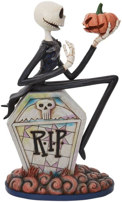 The Nightmare Before Christmas Jack auf einem Grabstein sitzend Statue multicolor von The Nightmare Before Christmas