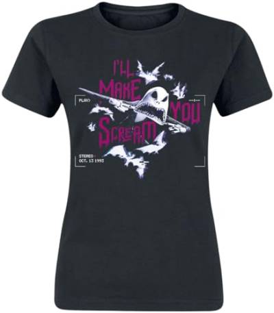 The Nightmare Before Christmas Make You Scream Frauen T-Shirt schwarz M von The Nightmare Before Christmas