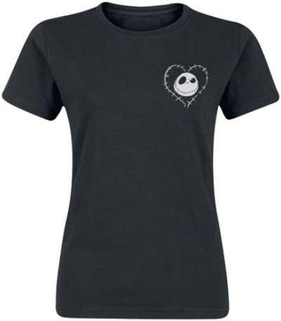 The Nightmare Before Christmas Stitched Heart Frauen T-Shirt schwarz S von The Nightmare Before Christmas
