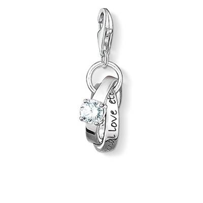 Thomas Sabo Damen Charm-Anhänger Eheringe Hochzeit Charm Club 925 Sterling Silber 0673-051-14 von THOMAS SABO