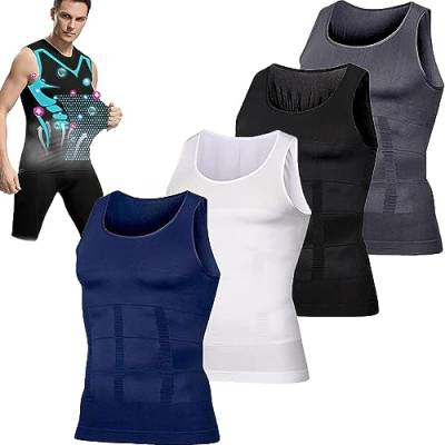 Shaperluv – Shaperluv Male Shaper Tank, Herren-Körperformer-Weste, Brust, Gynäkomastie, Kompressions-Tanktop (M, Grau) von TiLLOw