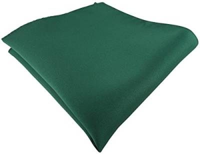 TigerTie - Satin Einstecktuch in moosgrün einfarbig Uni - Tuch Polyester - Größe 26 x 26 cm von TigerTie