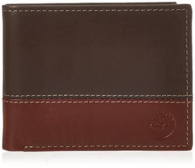 Timberland Herren Leder Trifold Hybrid Passcase Wallet, Braun/Cognac, Einheitsgröße von Timberland