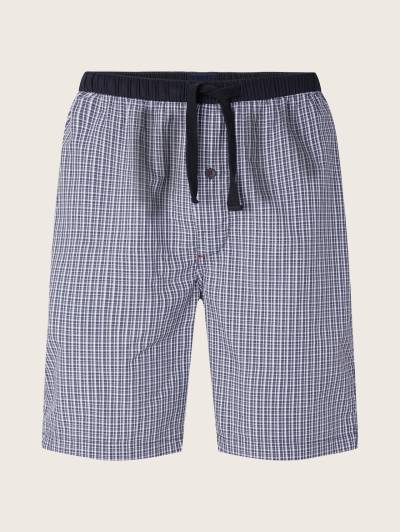 TOM TAILOR Herren Pyjama Shorts, blau, Karomuster, Gr. 52/L von Tom Tailor