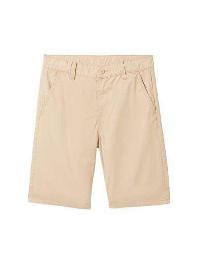 TOM TAILOR Jungen Bermudashorts, braun, Uni, Gr. 158 von Tom Tailor