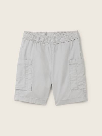 TOM TAILOR Jungen Cargo Shorts, grau, Uni, Gr. 104 von Tom Tailor