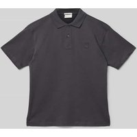 Tom Tailor Poloshirt mit Label-Patch in Graphit, Größe 164 von Tom Tailor