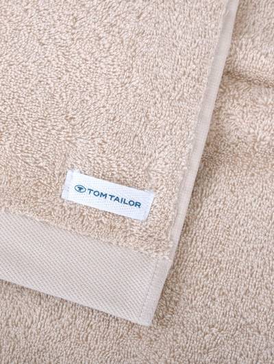 TOM TAILOR Unisex Handtücher im 2er-Pack, 50x100 cm, beige, Uni, Gr. 50X100 von Tom Tailor