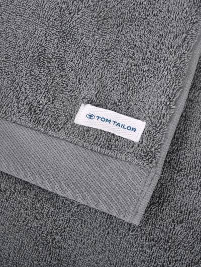 TOM TAILOR Unisex Handtücher im 2er-Pack, 50x100 cm, grau, Uni, Gr. 50X100 von Tom Tailor