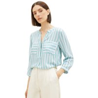 Tom Tailor Damen Kurzarm Bluse STRIPED - Regular Fit von Tom Tailor