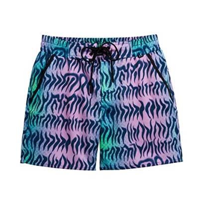 TomboyX Swim 17,8 cm Boardshorts, schnell trocknende Badeanzughose, UPF 50 Sonnenschutz, Übergröße (XS-6X), Head Over Aels, 4X-Large von TomboyX