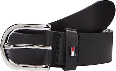 Tommy Hilfiger Damen Gürtel New Danny Belt Ledergürtel, Schwarz (Masters Black), 85 von Tommy Hilfiger