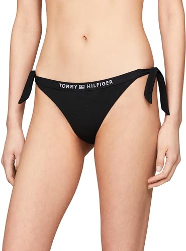 Tommy Hilfiger Damen Bikinihose Side Tie Bikini Sport, Schwarz (Black), XS von Tommy Hilfiger