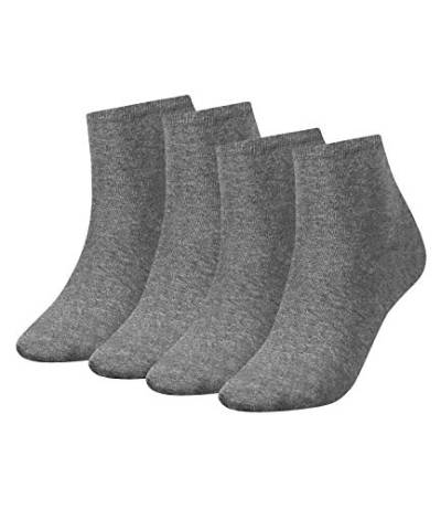 Tommy Hilfiger Damen Casual Short Socken 4er Pack, Größe:35-38;Farbe:Middle grey Melange (758) von Tommy Hilfiger