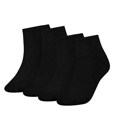 Tommy Hilfiger Damen Casual Short Socken 4er Pack, Größe:39-42;Farbe:Black (200) von Tommy Hilfiger