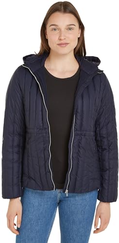 Tommy Hilfiger Damen Daunenjacke mit Kapuze, Blau (Desert Sky), XXL von Tommy Hilfiger