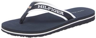 Tommy Hilfiger Damen Flip Flops Pool Slide Zehentrenner, Blau (Space Blue), 39 von Tommy Hilfiger