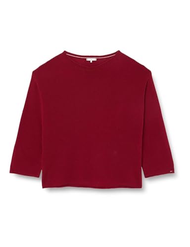 Tommy Hilfiger Damen Pullover Soft Wool Sweater Strickpullover, Rot (Rouge), 48 von Tommy Hilfiger