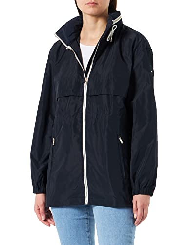 Tommy Hilfiger Damen Windbreaker Jacke mit Kapuze, Blau (Desert Sky), XS von Tommy Hilfiger