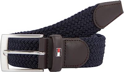 Tommy Hilfiger Herren Gürtel New Adan Belt 3.5 Stoffgürtel, Blau (Sky Captain), 105 von Tommy Hilfiger