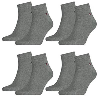 Tommy Hilfiger Herren Classic Quarter Socken 342025001 8 Paar, Farbe:Grau;Sockengröße:47-49;Artikel:Quarter grau 342025001-758 von Tommy Hilfiger