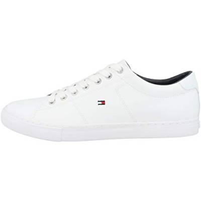 Tommy Hilfiger Herren Cupsole Sneaker Essential Leather Schuhe, Weiß (White), 41 EU von Tommy Hilfiger