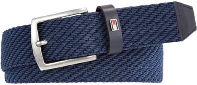 Tommy Hilfiger Herren Gürtel Denton 3.5 Elastic Stoffgürtel, Blau (Space Blue), 90 cm von Tommy Hilfiger