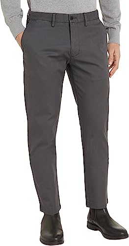 Tommy Hilfiger Herren Hose Core Denton 1985 Pima Cotton Chino, Grau (Dark Ash), 36W / 32L von Tommy Hilfiger