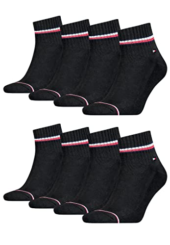 Tommy Hilfiger 8 Paar Herren ICONIC QUARTER Gr. 39-49 Sneaker Socken, Farbe:200 - black, Socken & Strümpfe:39-42 von Tommy Hilfiger