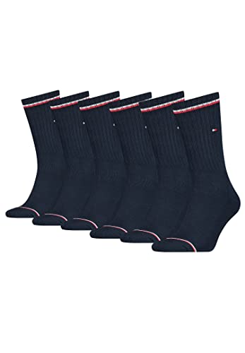 Tommy Hilfiger 6 Paar Herren ICONIC Socken Gr. 39-49 Tennis Socken, Farbe:322 - dark navy, Socken & Strümpfe:43-46 von Tommy Hilfiger