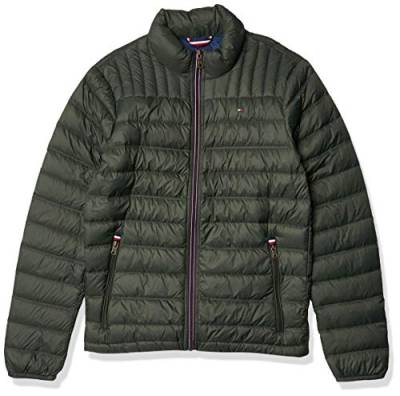 Tommy Hilfiger Herren Real Down Packable Puffer Jacke Daunenmantel, Traubenblatt, XXL von Tommy Hilfiger