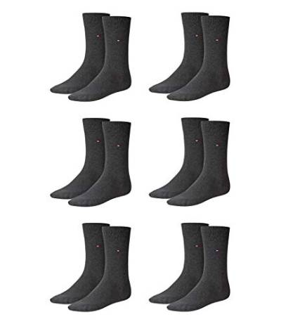 Tommy Hilfiger Herren Socken, 6er Pack (43/46, anthrazit (anthracite melange)) von Tommy Hilfiger