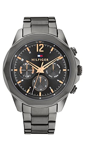 Tommy Hilfiger Multi Zifferblatt Quarz Uhr für Herren mit Graues Edelstahlarmband - 1792061 von Tommy Hilfiger