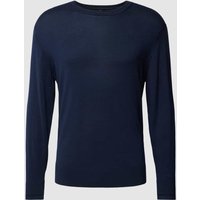 Tommy Hilfiger Tailored Strickpullover mit Rundhalsausschnitt in Marine, Größe L von Tommy Hilfiger Tailored