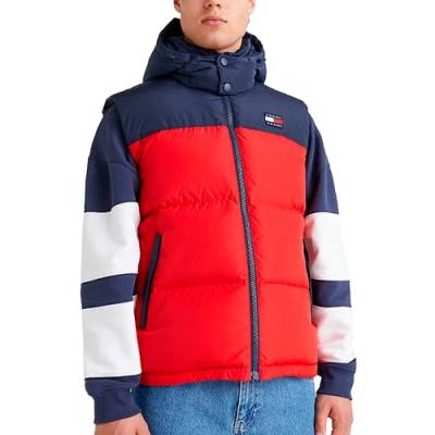 Tommy Hilfiger TJM COLOR BLOCK ALASKA VEST, RED, rot(xnl), Gr. L von Tommy Hilfiger