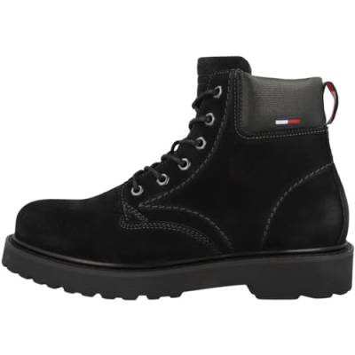 Tommy Jeans Herren BRAN Short LACE UP Nylon Collar EM0EM01059 Niedrige Stiefel, Schwarz (Black), 43 EU von Tommy Hilfiger