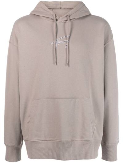 Tommy Jeans Hoodie mit Logo-Stickerei - Nude von Tommy Jeans