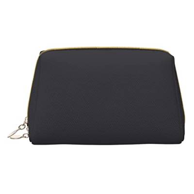 Make-up-Tasche aus Leder für Damen, modisch, Kosmetiktasche, langlebig, tragbar, Reise-Kulturbeutel, für Damen und Mädchen, niedlicher Aufbewahrungsbeutel, Büffelgrau, Büffelgrau, Einheitsgröße von Tresila