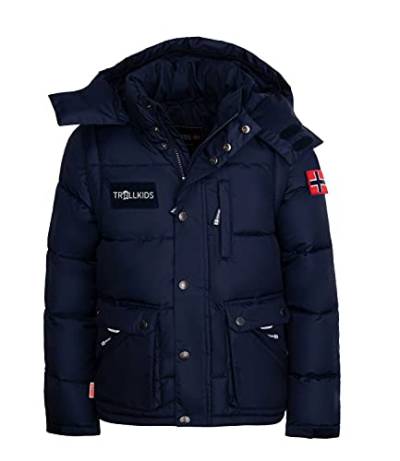 Trollkids Parka Jacke Zip Off Holmdalen XT, Marineblau, Größe 140 von Trollkids