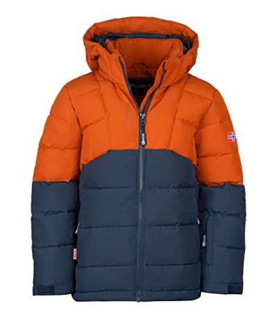 Trollkids Winterjacke Gryllefjord, Zimt/Dunkelblau, Größe 92 von Trollkids