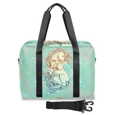 Sacred Unicorn Travel Duffel Bags for Women Men Unicorn Horse Weekend Overnight Bag 32L Large Cabin Holdall Tote Bag for Travel Sports Gym, farbe, 32 L, Taschen-Organizer von TropicalLife