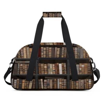 Sporttasche aus Holz für Damen und Herren, Bücherregal, Bücher, 24 l, Wochenend-Übernachtungstasche, Tragetasche, Reisetasche, Sporttasche für Kinder, Mädchen, Jungen, farbe, (24L) UK, von TropicalLife