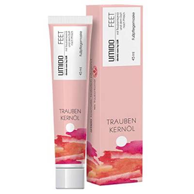 1x UMIDO Fußmaske 45 ml Pfirsichduft und Traubenkernöl | Fußcreme | Fußlotion | Creme | Pflegecreme | Fußpflegecreme (2-FPF) von UMIDO - dermis care by LLM