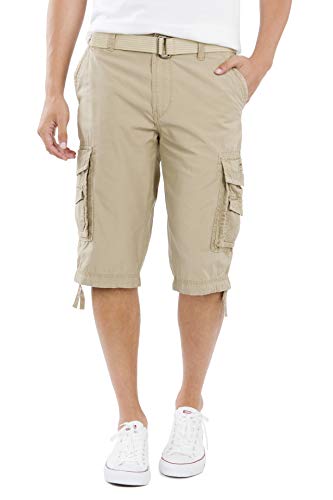 UNIONBAY Herren Cordova Belted Messenger Short - Reg and Big Tall Size cordova Cable Cutter Cargos, Kornfarben, 30 EU von UNIONBAY