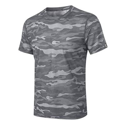 Herren-sportliche T-Shirts Kurzarm Camo Schnell Trockenes T-Shirt-Fitness-t-Shirts von UNeedVog