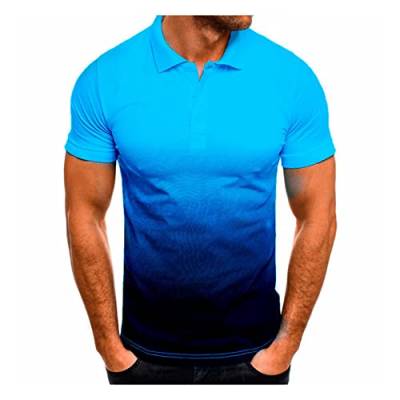 Polo Shirt Herren Shirts Kurzarm Fitness T-Shirt Sommergeschäft Casual Polos von UNeedVog